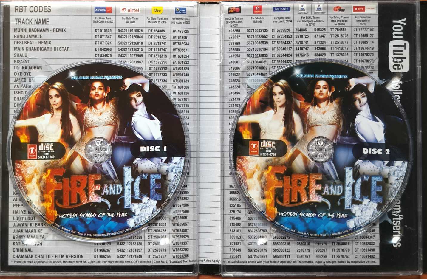 FIRE AND ICE HOTEST SONGS OF THE YEAR - Hindi 3CD Premium Pack Audio Cd - Image 2