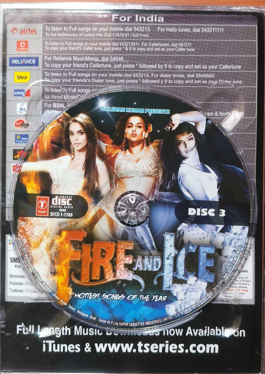FIRE AND ICE HOTEST SONGS OF THE YEAR - Hindi 3CD Premium Pack Audio Cd - Image 3