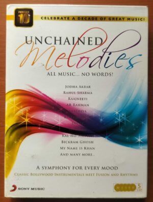 UNCHAINED MELODIES ALL MUSIC... NO WORDS! - A.R. Rahman Hindi 5cd Premium Pack Audio Cd