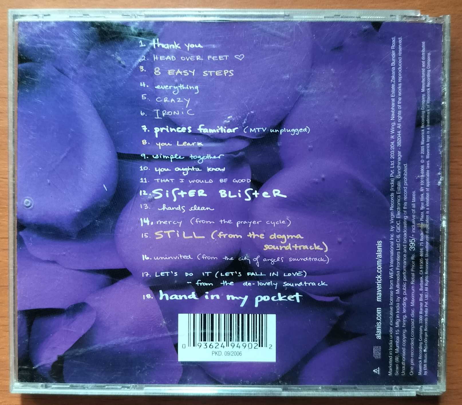 THE COLLECTION BY ALANIS MORISSETTE - English Pop Album Audio Cd - Image 3
