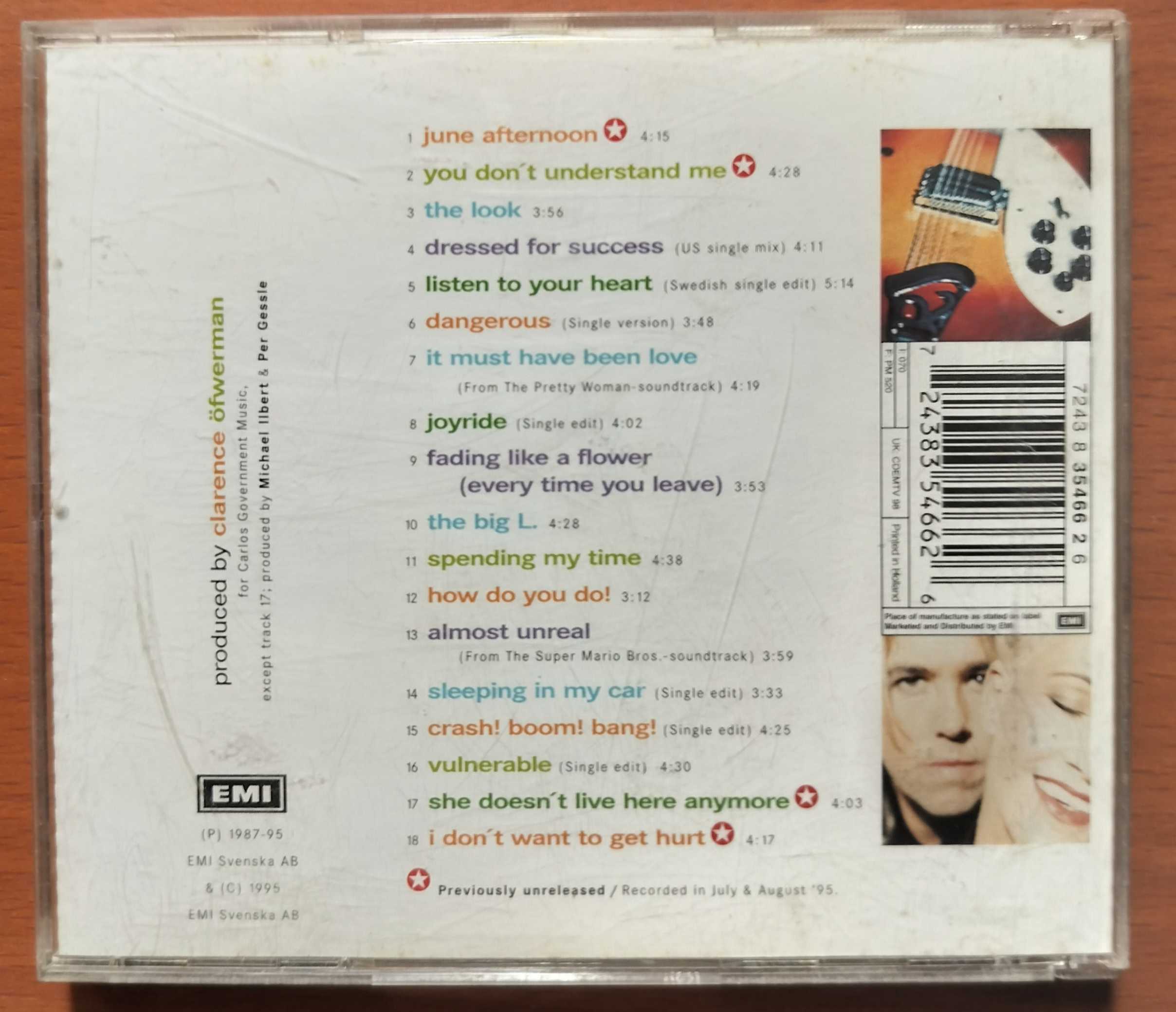 ROXETTE'S GREATEST HITS - English Pop Album Audio Cd - Image 3