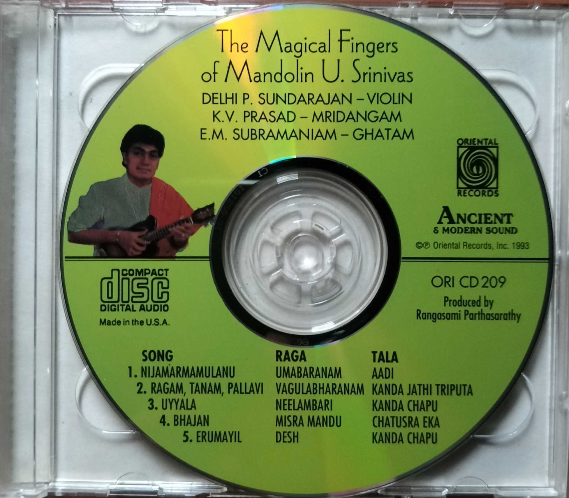 THE MAGICAL FINGERS OF MANDOLIN U. SRINIVAS - Imported Oriental 2CD Pack Audio Cd - Image 3