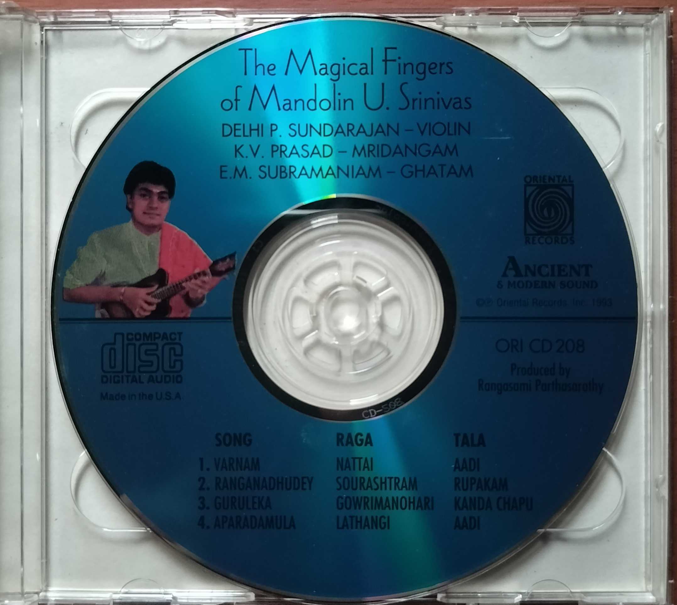 THE MAGICAL FINGERS OF MANDOLIN U. SRINIVAS - Imported Oriental 2CD Pack Audio Cd - Image 2