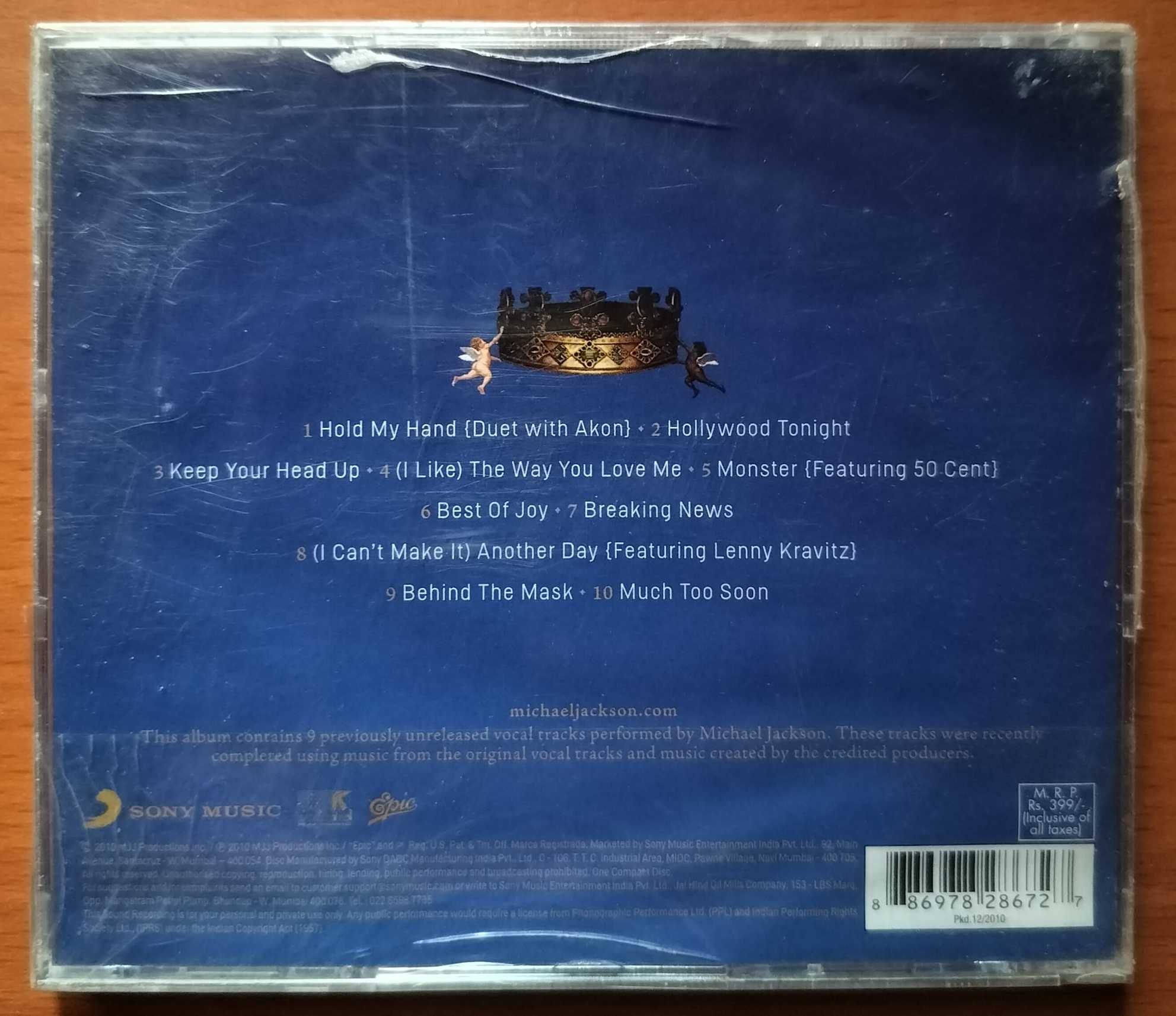 MICHAEL - Michael Jackson Posthumous Album Audio Cd (FACTORY SEALED PACK) - Image 2