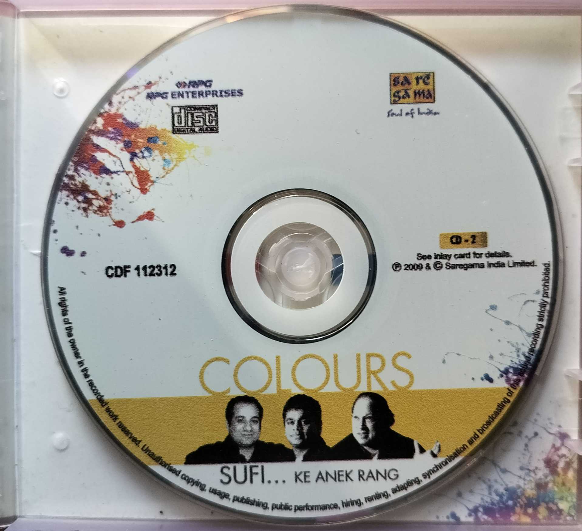 COLOURS - A.R. Rahman Sufi ke Anek Rang 2CD Pack With Outer Cover Audio Cd - Image 3