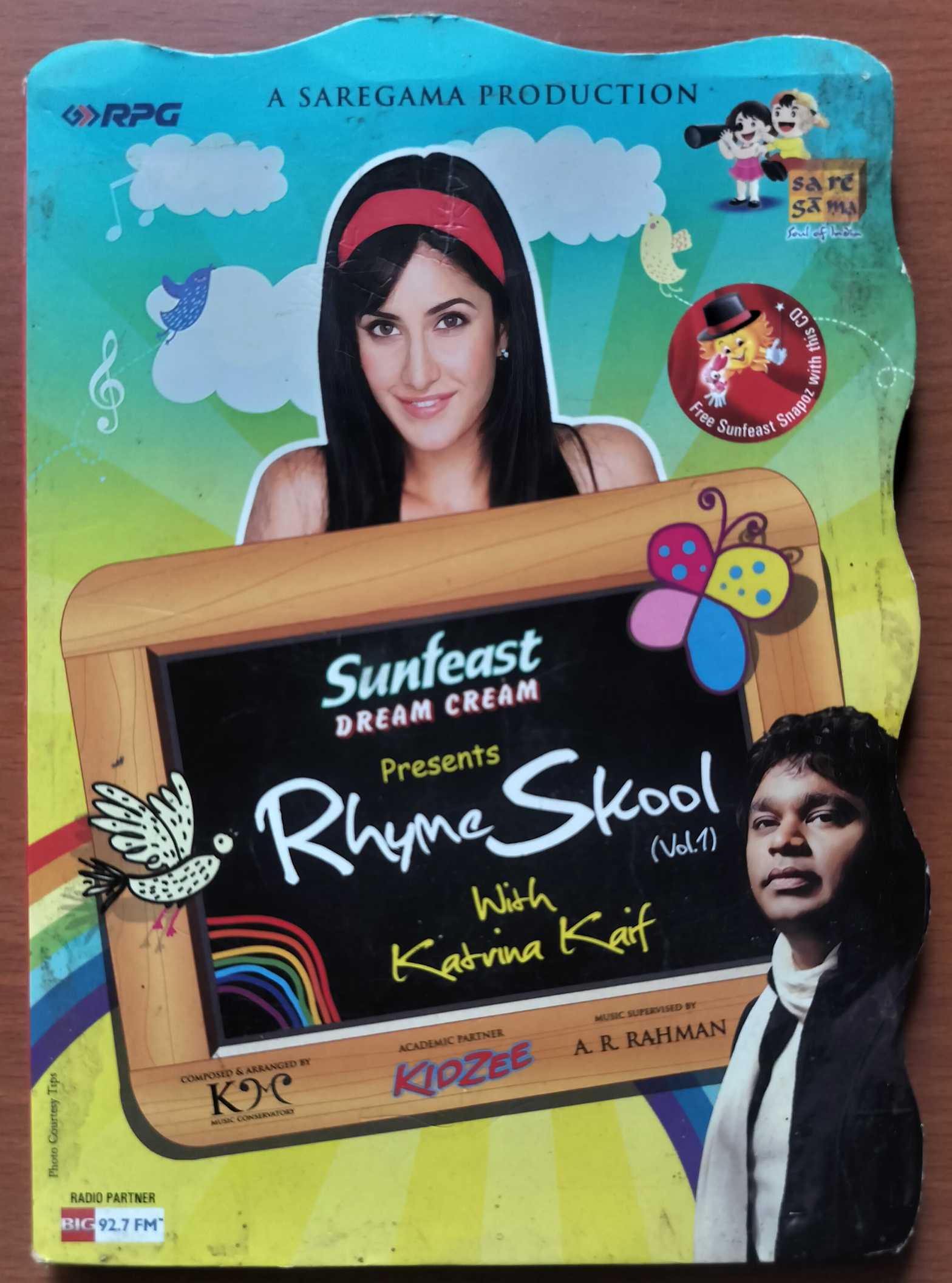 SUNFEAST DREAM CREAM PRESENTS RHYME SKOOL WITH KATRINA KAIF - A.R. Rahman Supervised Album Premium Edition Audio Cd