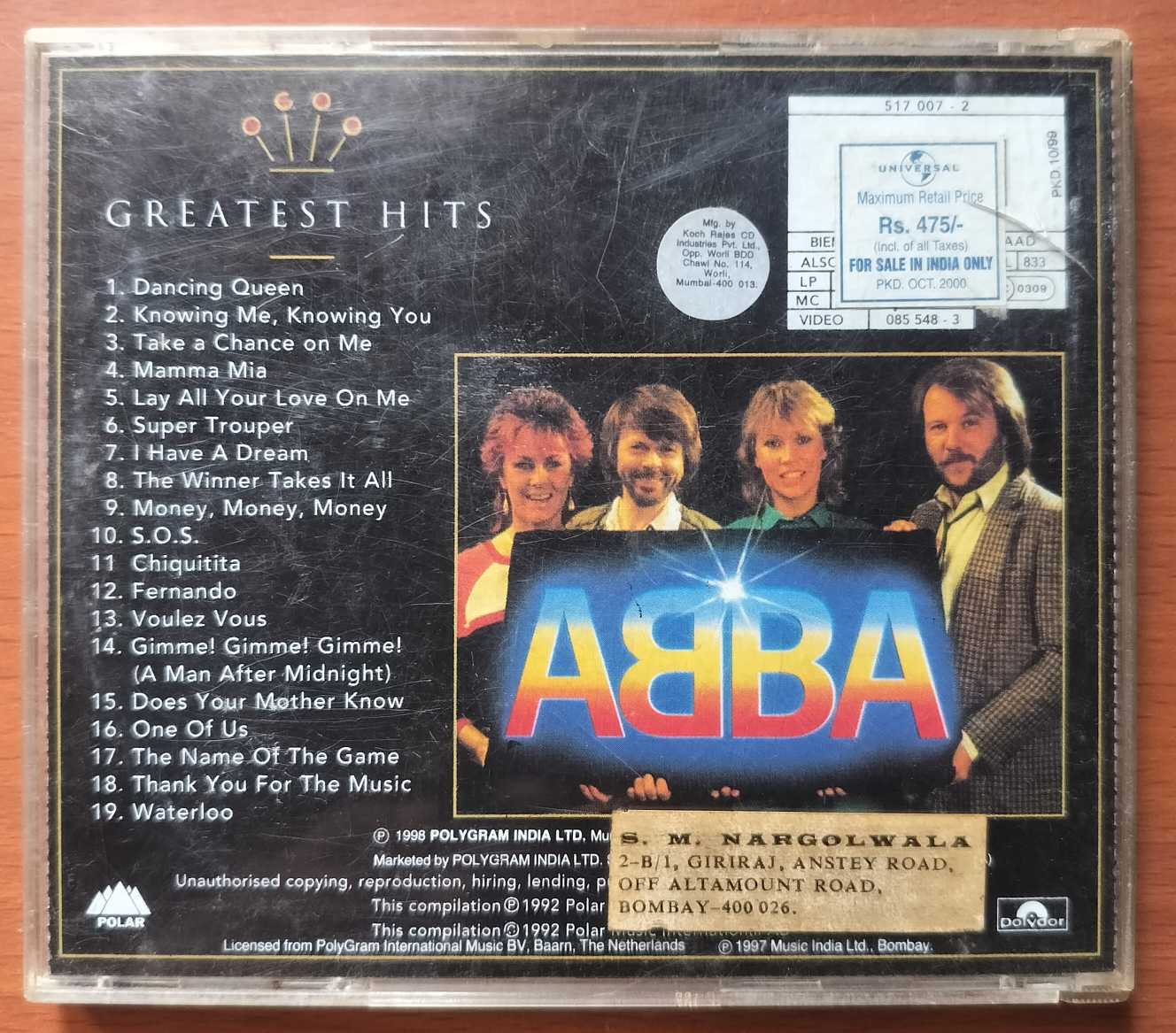 ABBA GOLD GREATEST HITS - Imported Pop Album Audio Cd - Image 3