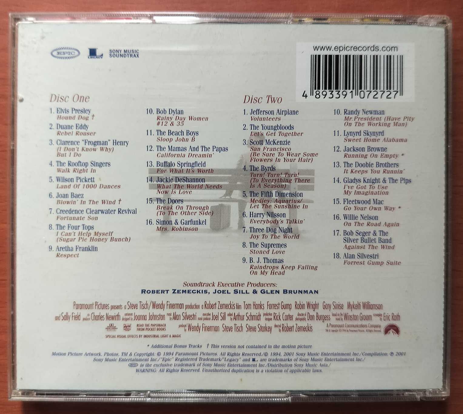 FOREST GUMP SPECIAL COLLECTORS EDITION - Imported 34 American Classic Songs Album 2CD Pack Audio Cd - Image 7