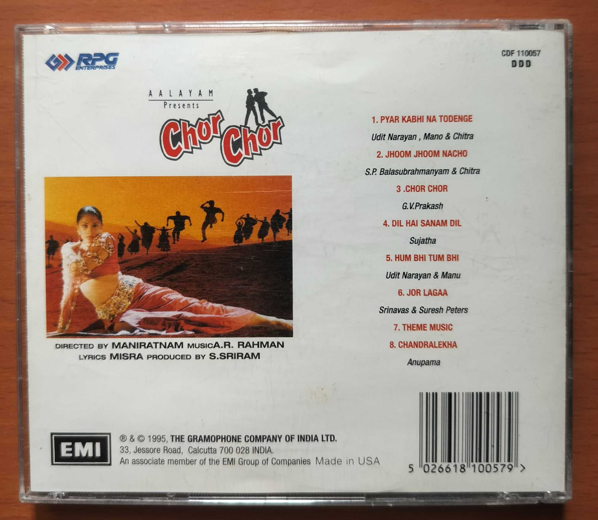 CHOR CHOR - A.R. Rahman Imported Hindi Audio Cd - Image 3