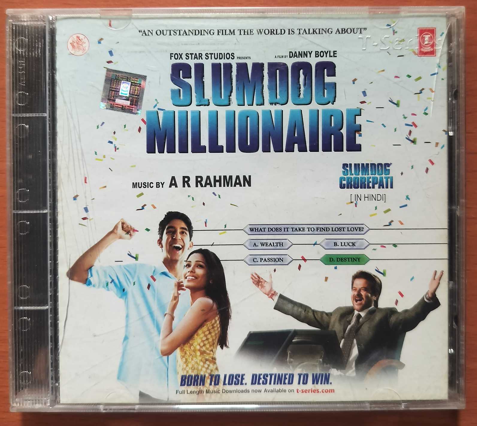 SLUMDOG MILLIONAIRE - A.R. Rahman Hindi Audio Cd