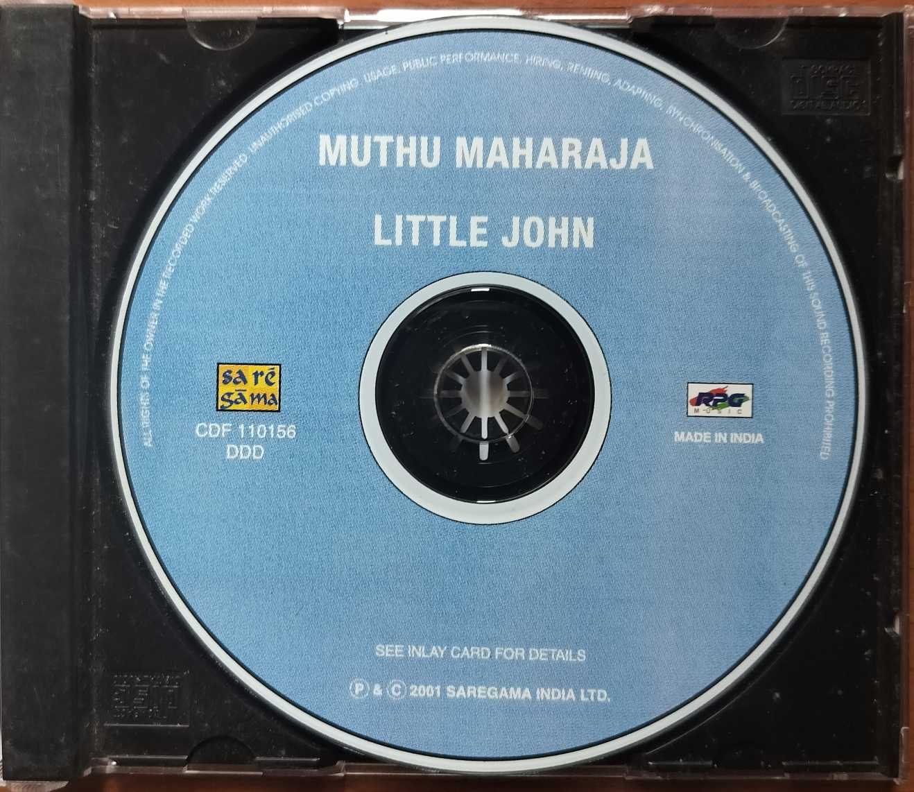 MUTHU MAHARAJA / LITTLE JOHN - A.R. Rahman Hindi Film Audio Cd - Image 2