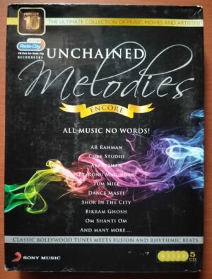 UCHAINED MELODIES ENCORE ALL MUSIC NO WORDS = A.R. Rahman & Other Classic Bollywood Tunes Meets Fusion And Rhythmic Beats Premium Edition 5CD Pack Audio Cd