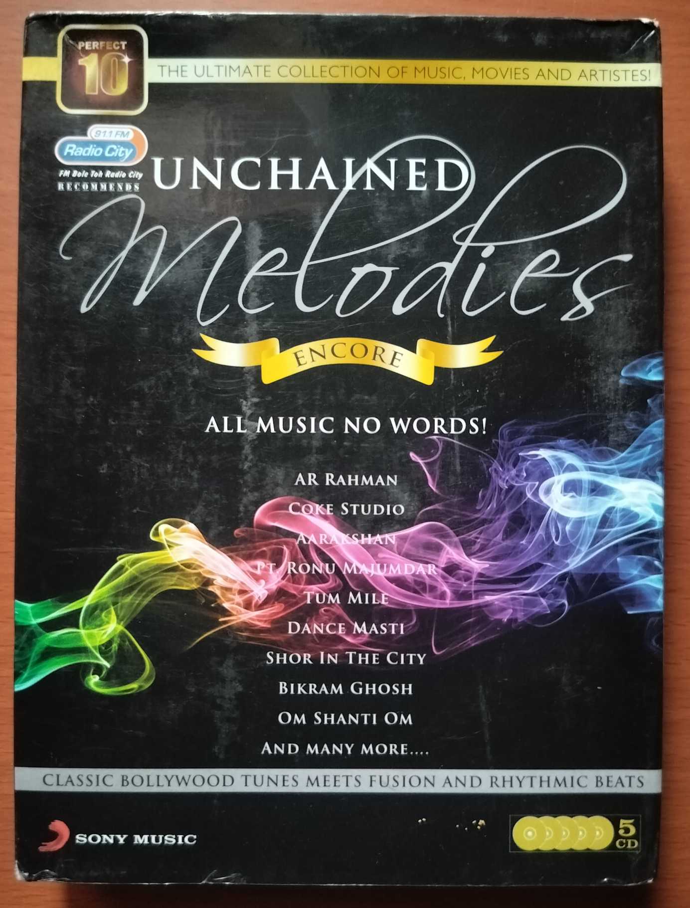 UCHAINED MELODIES ENCORE ALL MUSIC NO WORDS = A.R. Rahman & Other Classic Bollywood Tunes Meets Fusion And Rhythmic Beats Premium Edition 5CD Pack Audio Cd