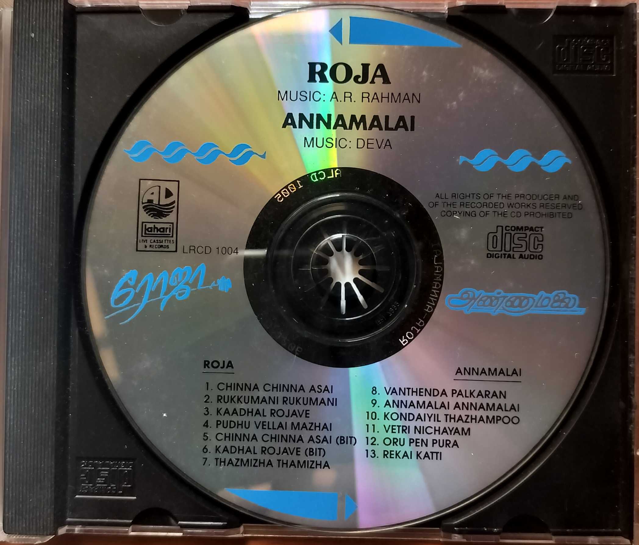 ROJA / ANNAMALAI - A.R. Rahman & Deva Tamil Audio Cd - Image 2