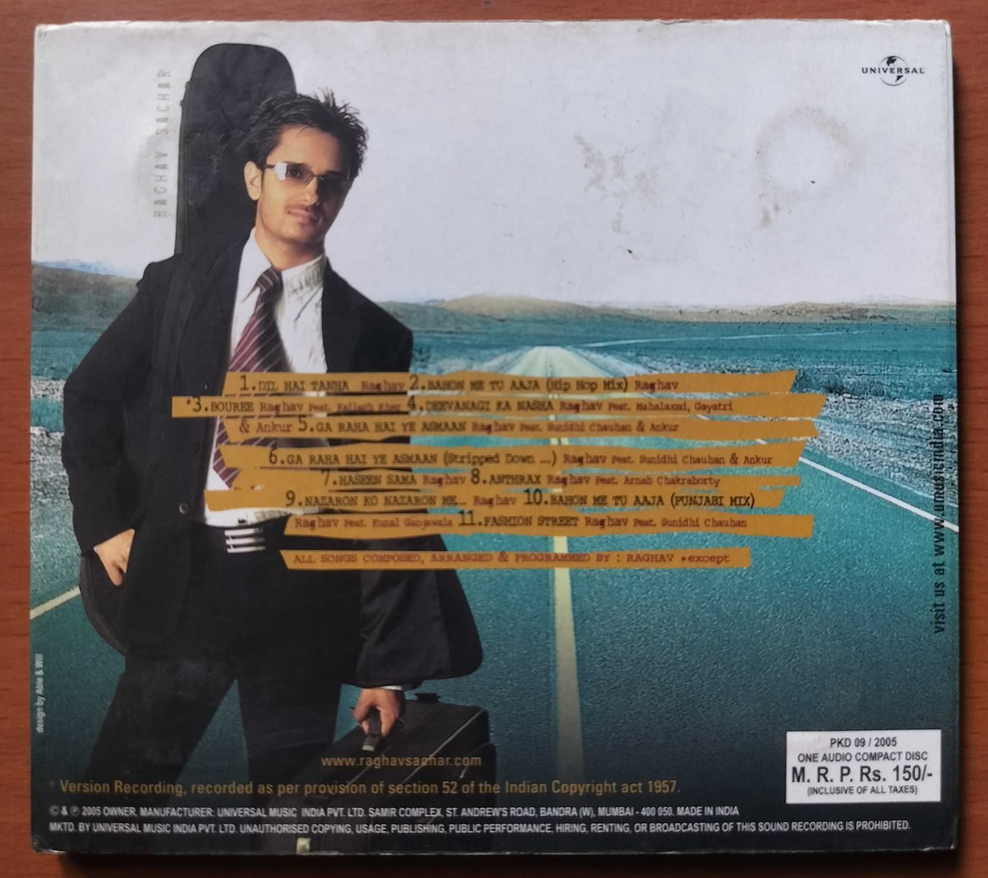 RAGHAV SACHAR 24 CARAT - Hindi Musical Album Audio Cd - Image 3