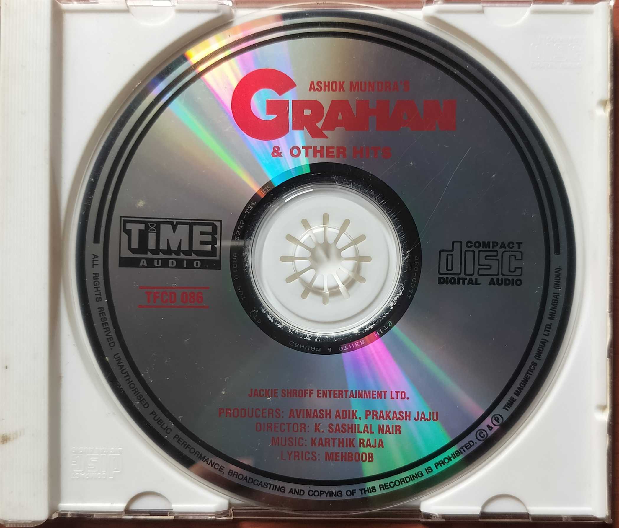 GRAHAN AND OTHER HITS - Karthik Raja Hindi Audio Cd - Image 2