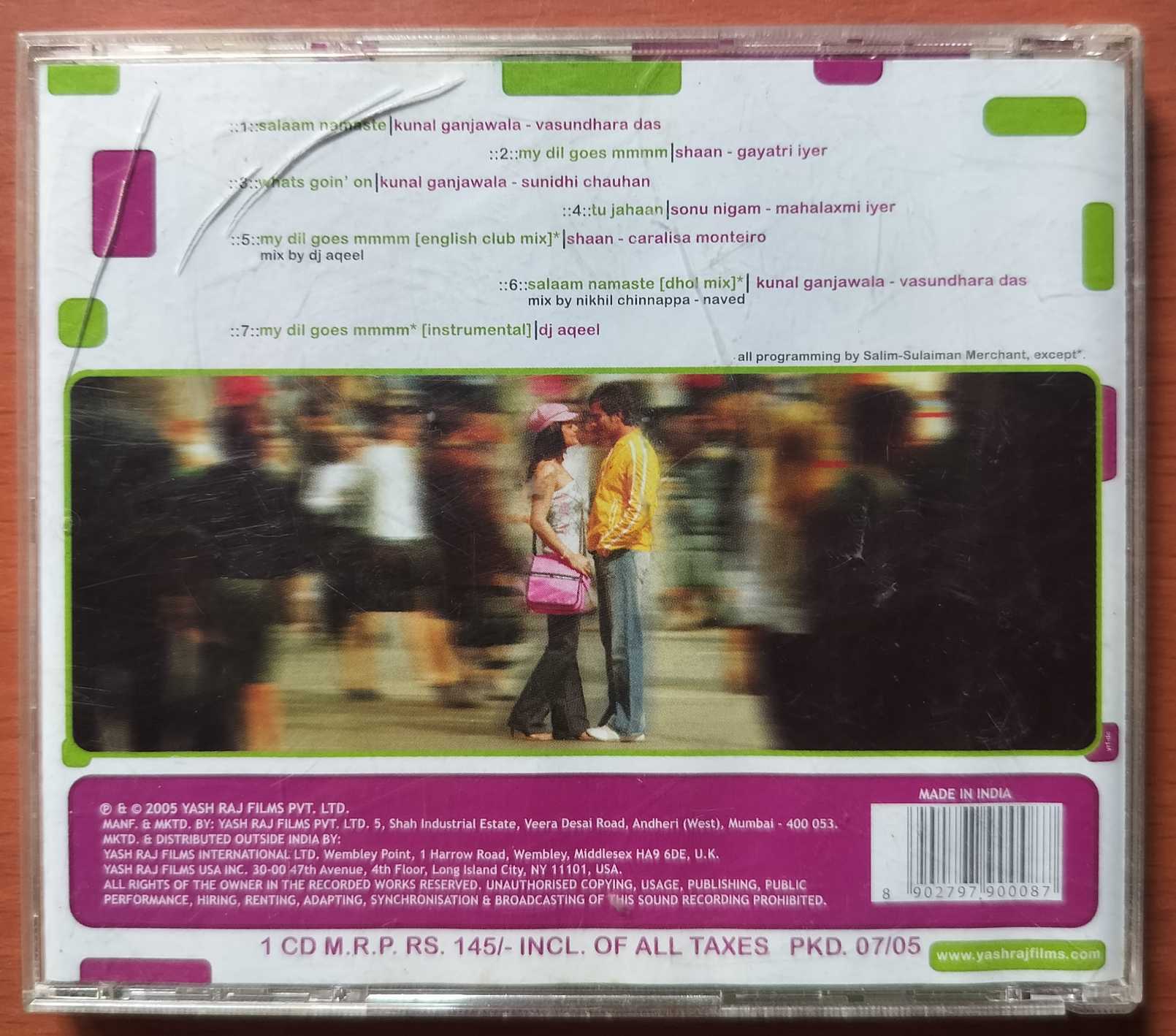 SALAAM-NAMASTE - Vishal- Shekhar Hindi Film Audio Cd - Image 3