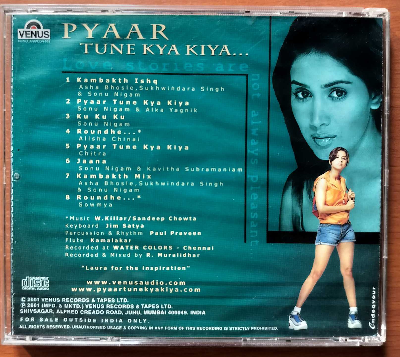 PYAAR TUNE KYA KIYA - Sandeep Chowta Hindi Film Audio Cd - Image 3