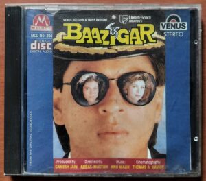 BAAZIGAR - Imported Anu Malik Hindi Venus Melody Audio Cd