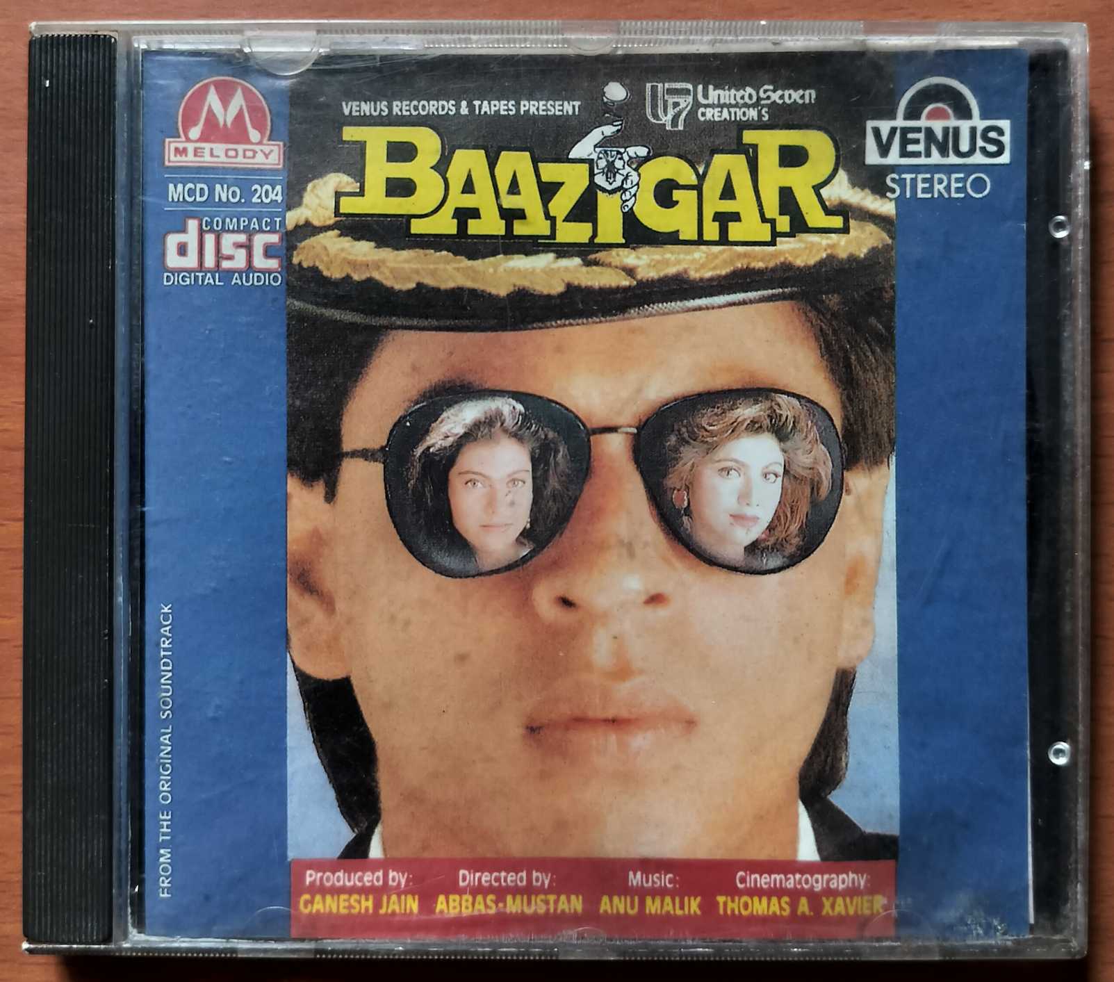 BAAZIGAR - Imported Anu Malik Hindi Venus Melody Audio Cd