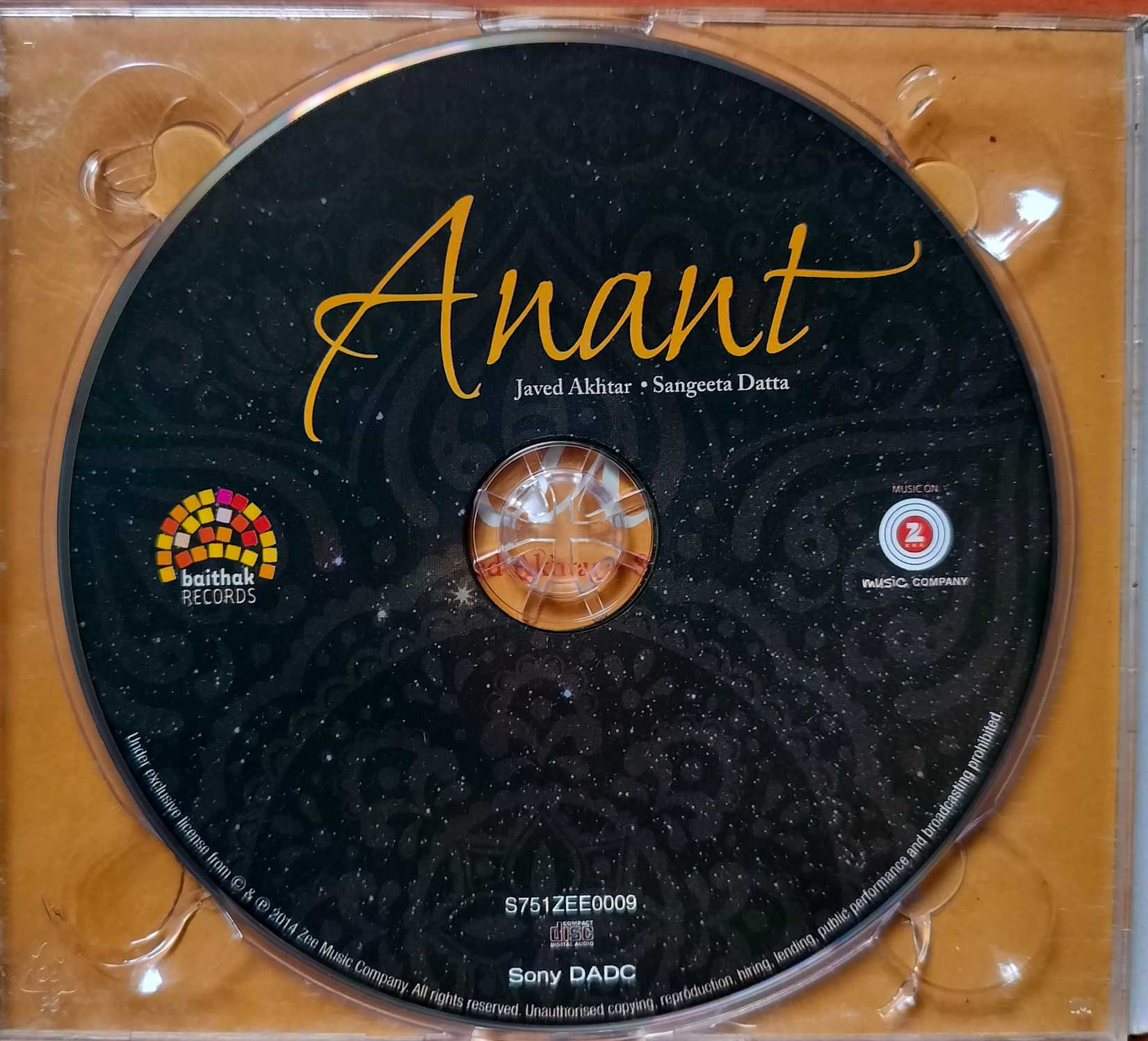 ANANT - Sowmik Datta Hindi Rabindranath Tagore Songs Audio Cd - Image 2