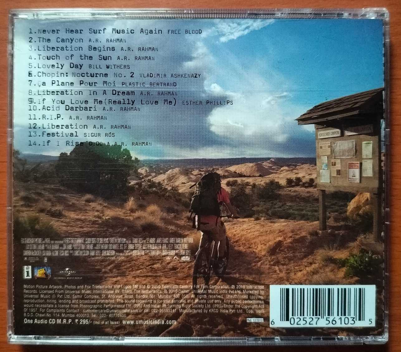 127 HOURS- A.R. Rahman English Album Audio Cd - Image 3