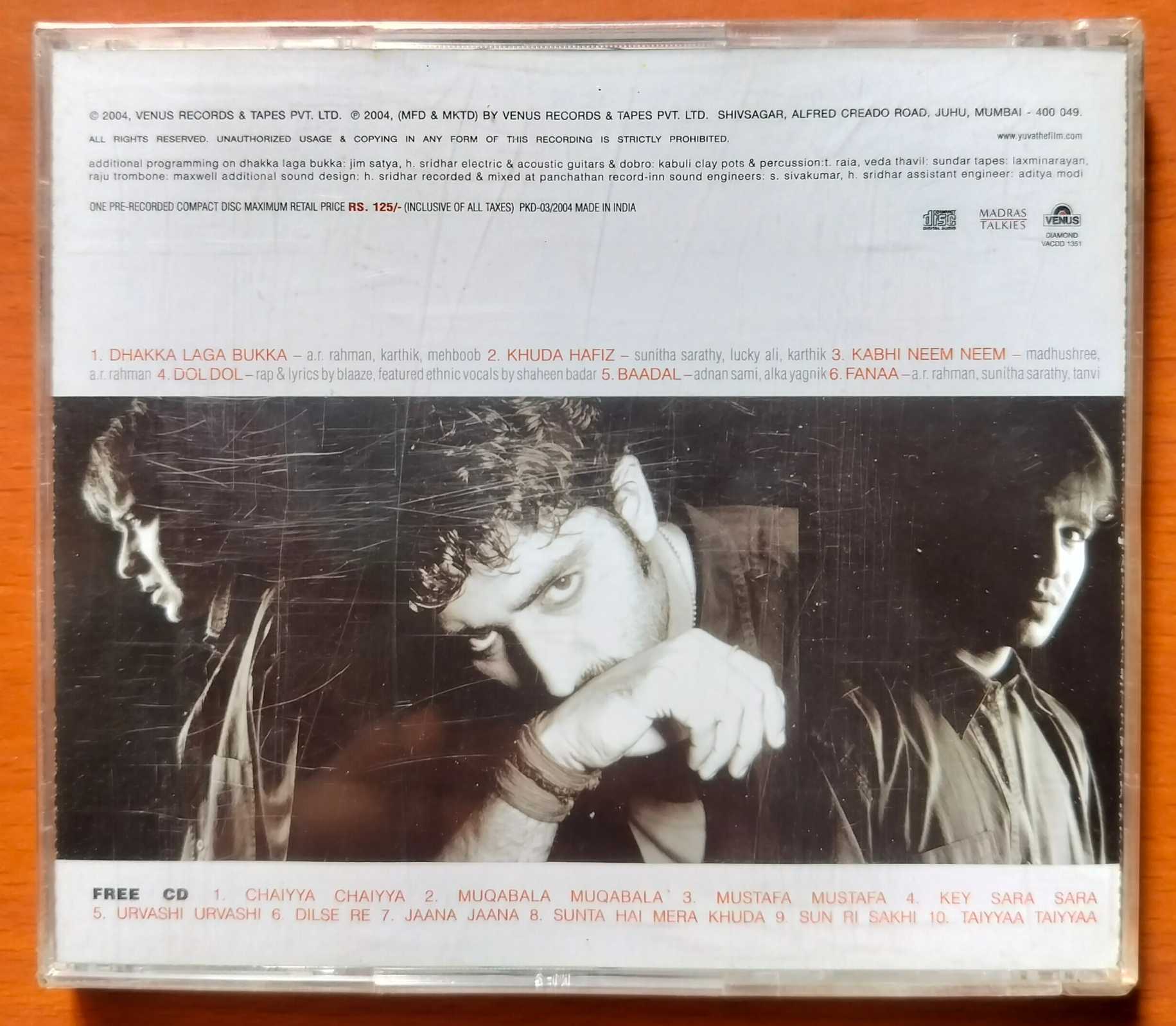 YUVA - A.R. Rahman Hindi Audio Cd (FACTORY SEALED PACK) - Image 2