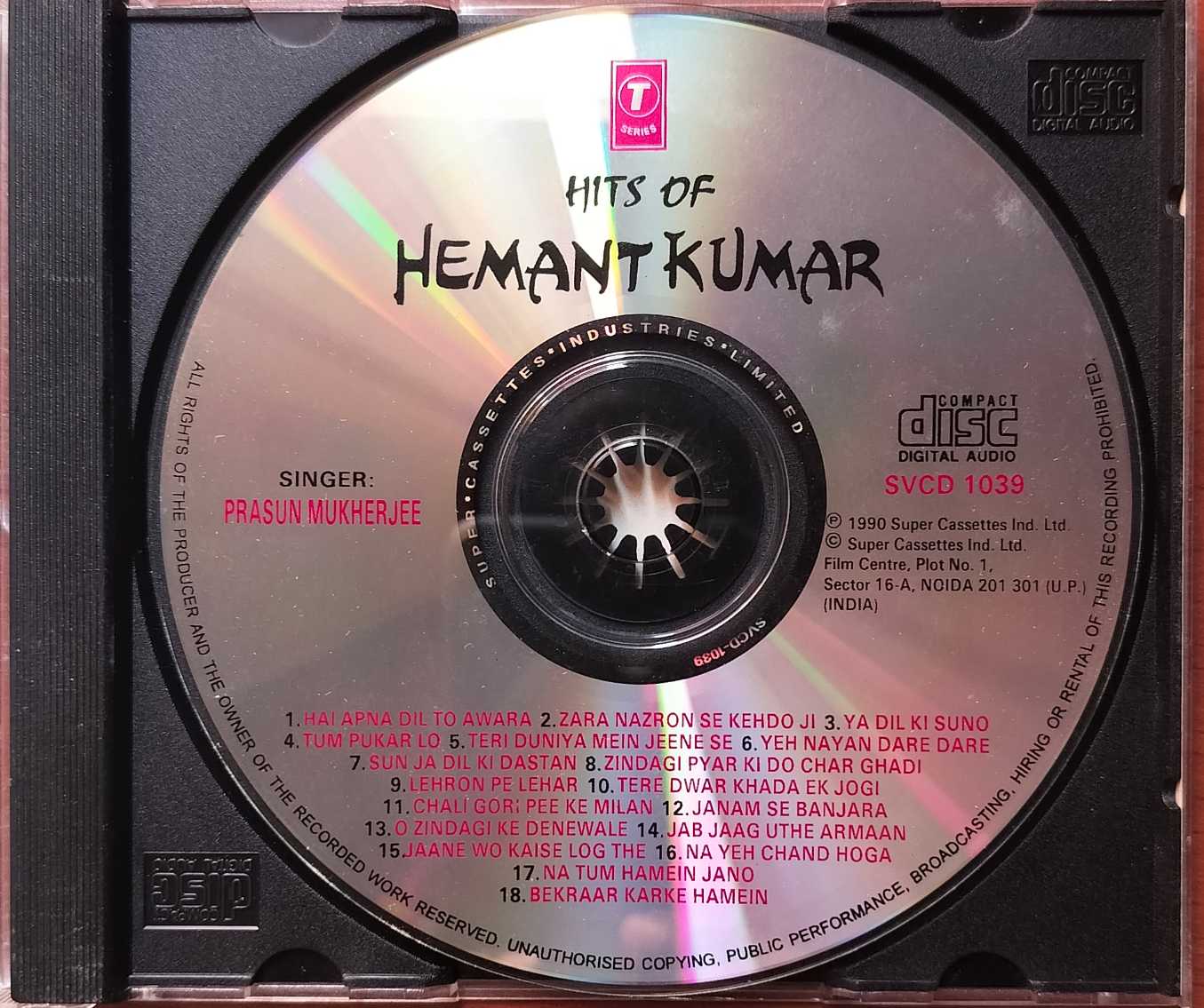 HITS OF HEMANT KUMAR - Hindi Film Compilation Audio Cd - Image 2