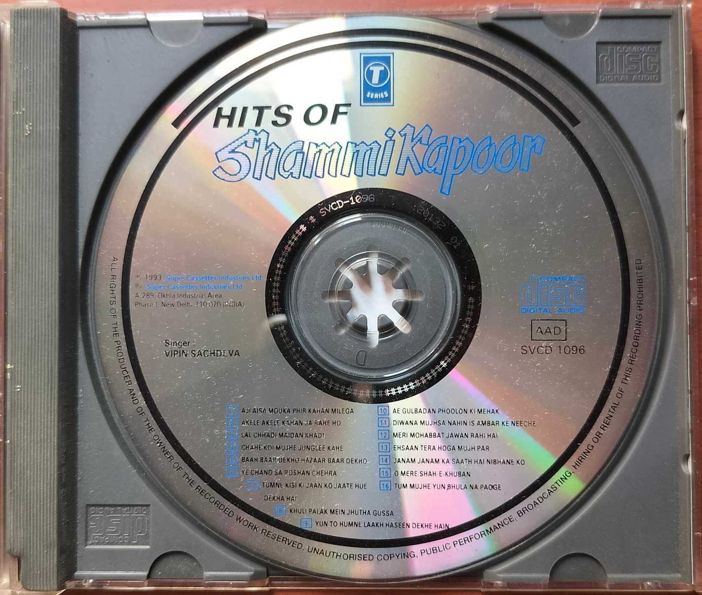 HITS OF SHAMMI KAPOOR - Hindi Film Compilation Audio Cd - Image 2