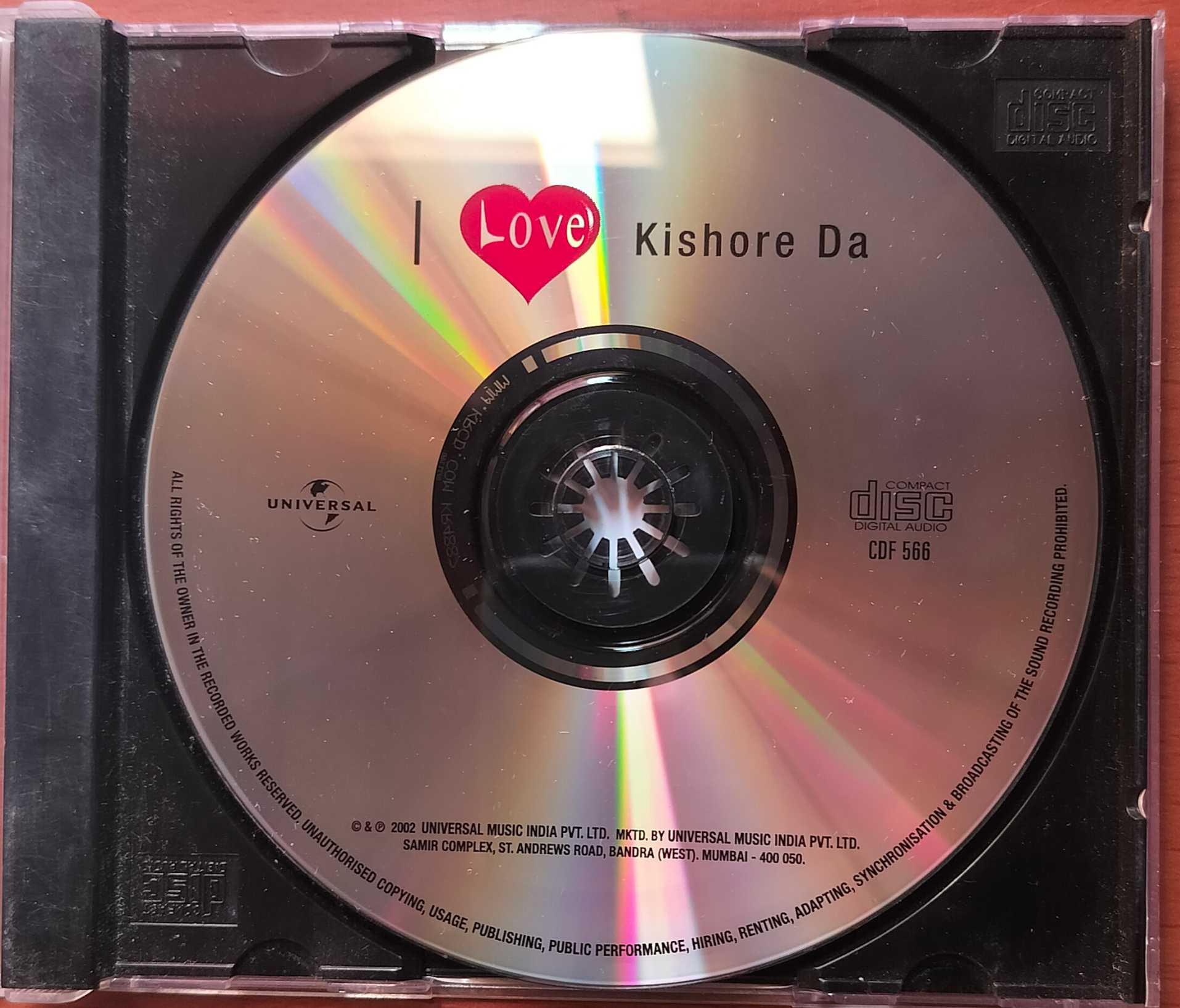 I LOVE KISHORE DA - Hindi Film Collection Audio Cd - Image 2