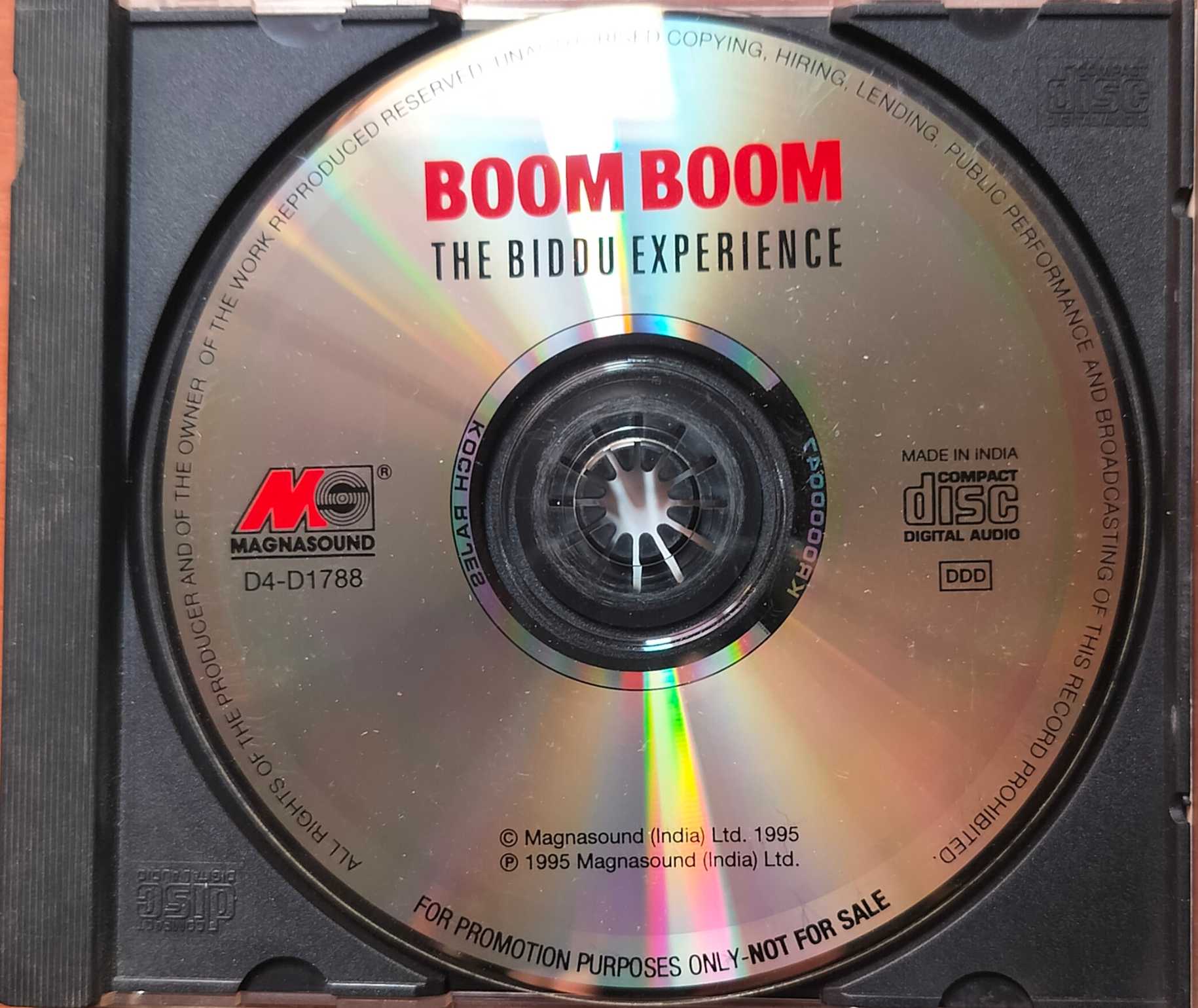 BOOM BOOM THE BIDDU EXPERIENCE - Hindi Private Album Audio Cd - Image 2