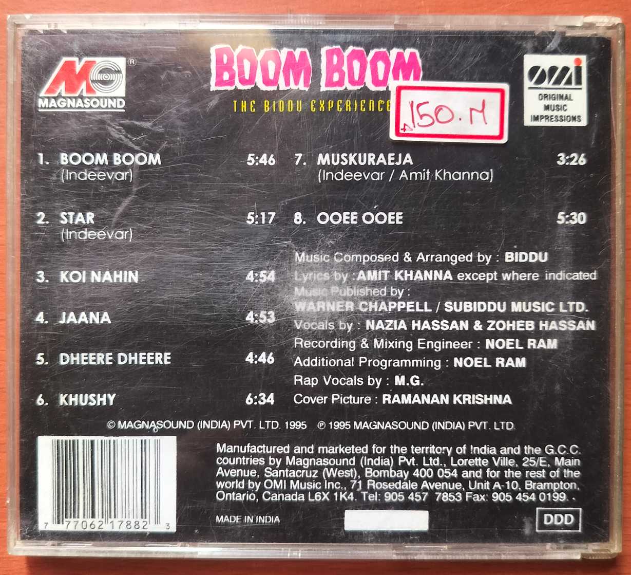 BOOM BOOM THE BIDDU EXPERIENCE - Hindi Private Album Audio Cd - Image 3