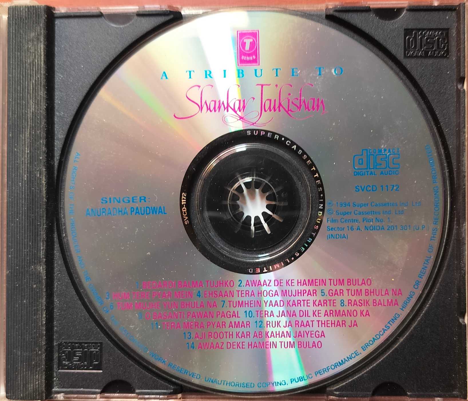 A TRIBUTE TO SHANKAR JAIKISHAN - Hindi Collection Audio Cd - Image 2