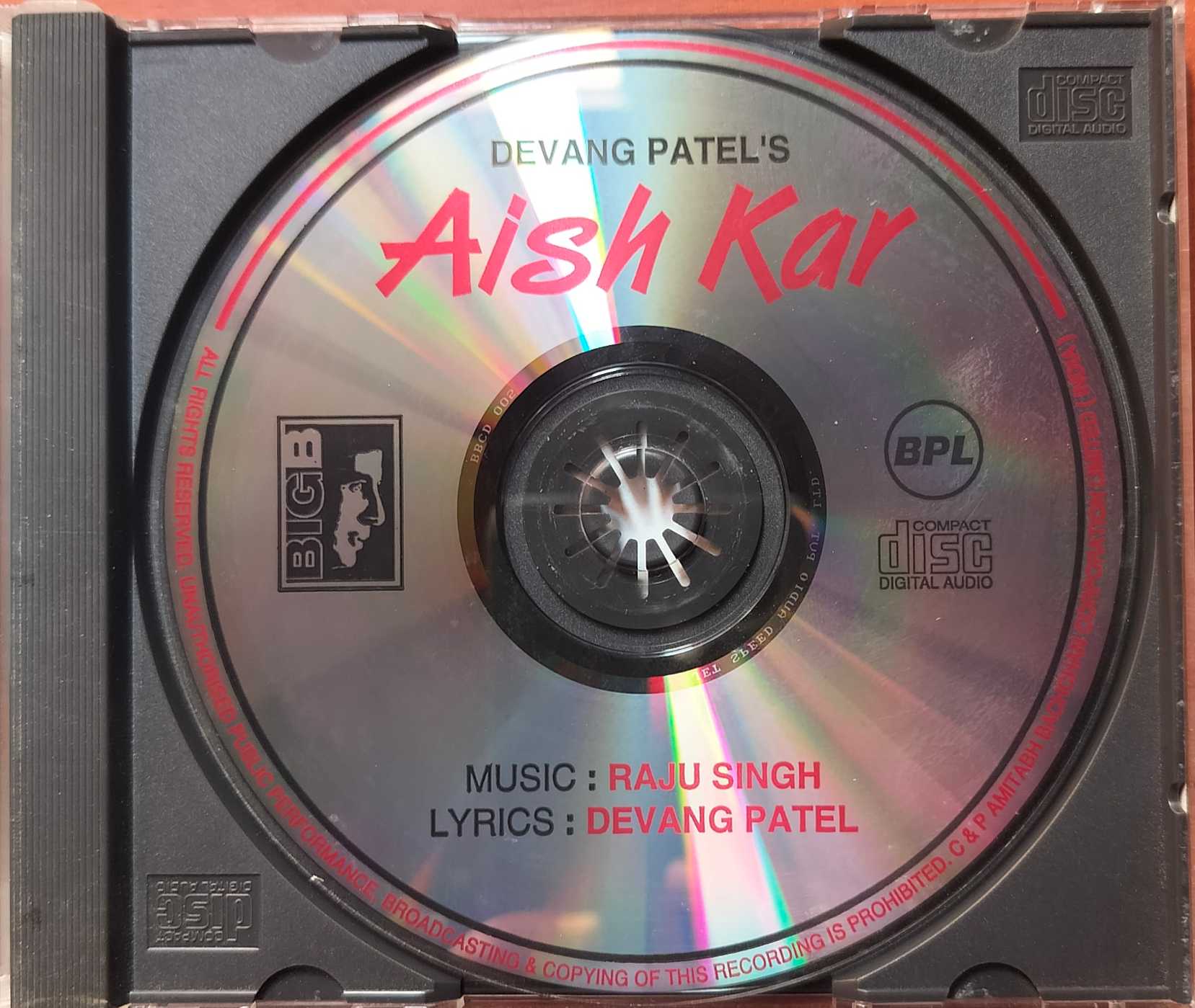 AISH KAR - Devang Patel Hindi Album Audio Cd - Image 2