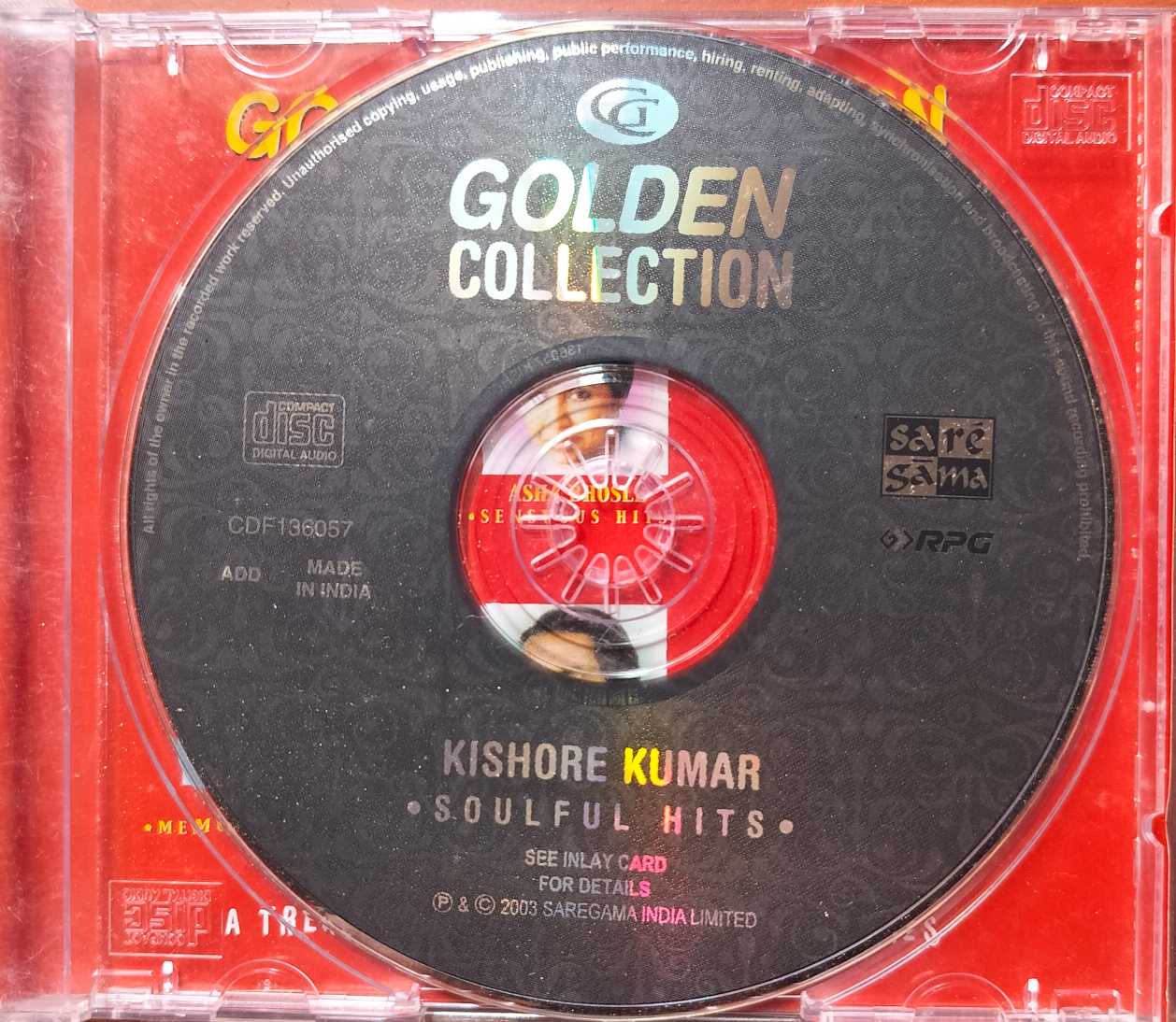 GOLDEN COLLECTION KISHORE KUMAR SOULFUL HITS - Hindi Film Collection Audio Cd - Image 2