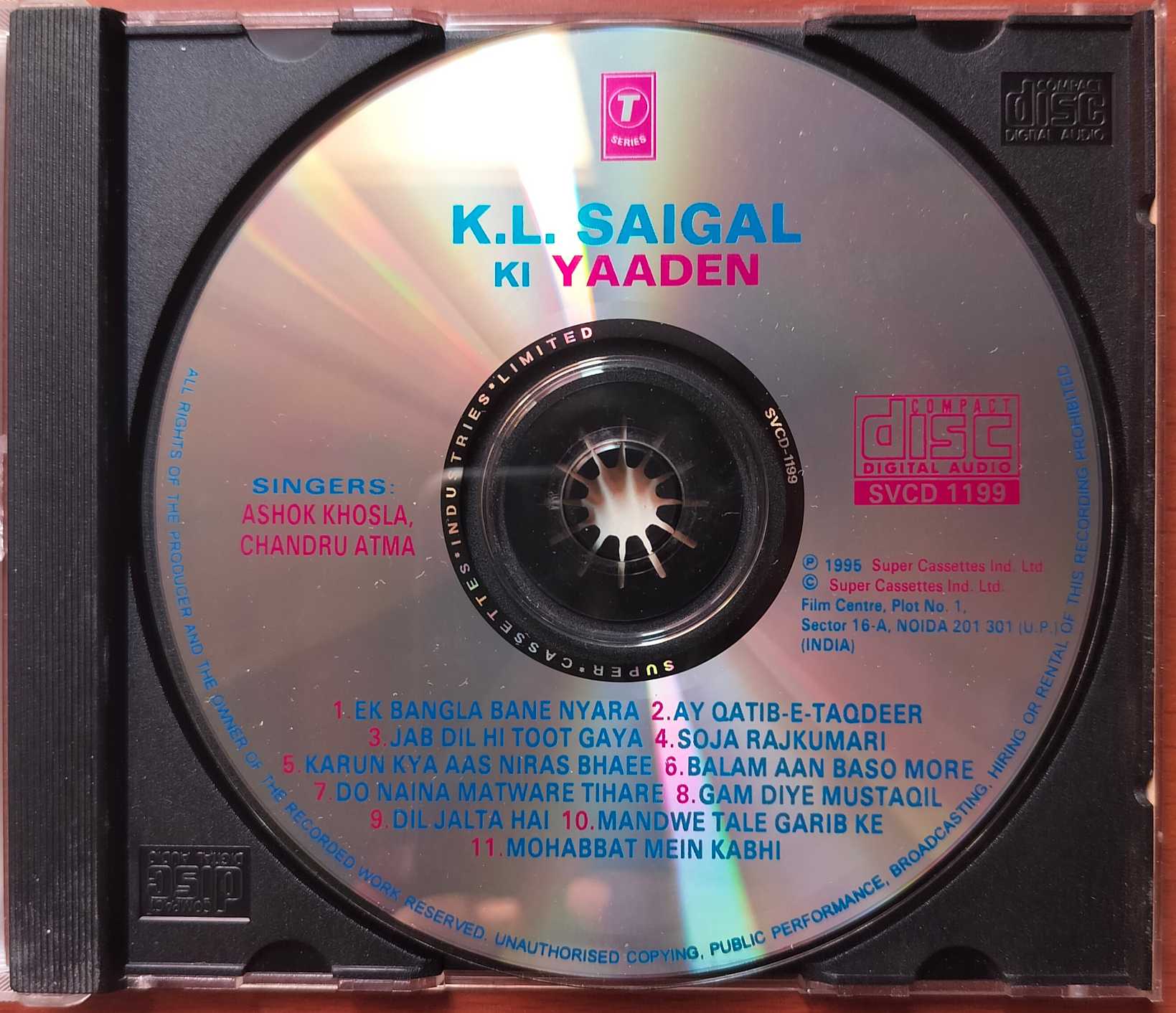 K.L. SAIGAL KI YAADEN - Ashok Khosla Hindi Collection Audio Cd - Image 2
