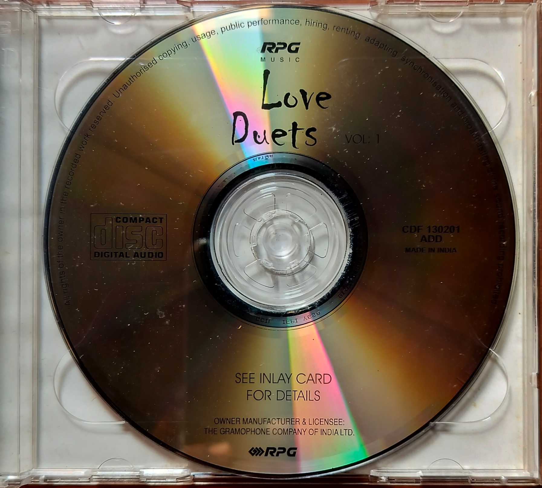 LOVE DUETS VOL . 1& 2 - Hindi Film Collection 2CD Pack Audio Cd - Image 2