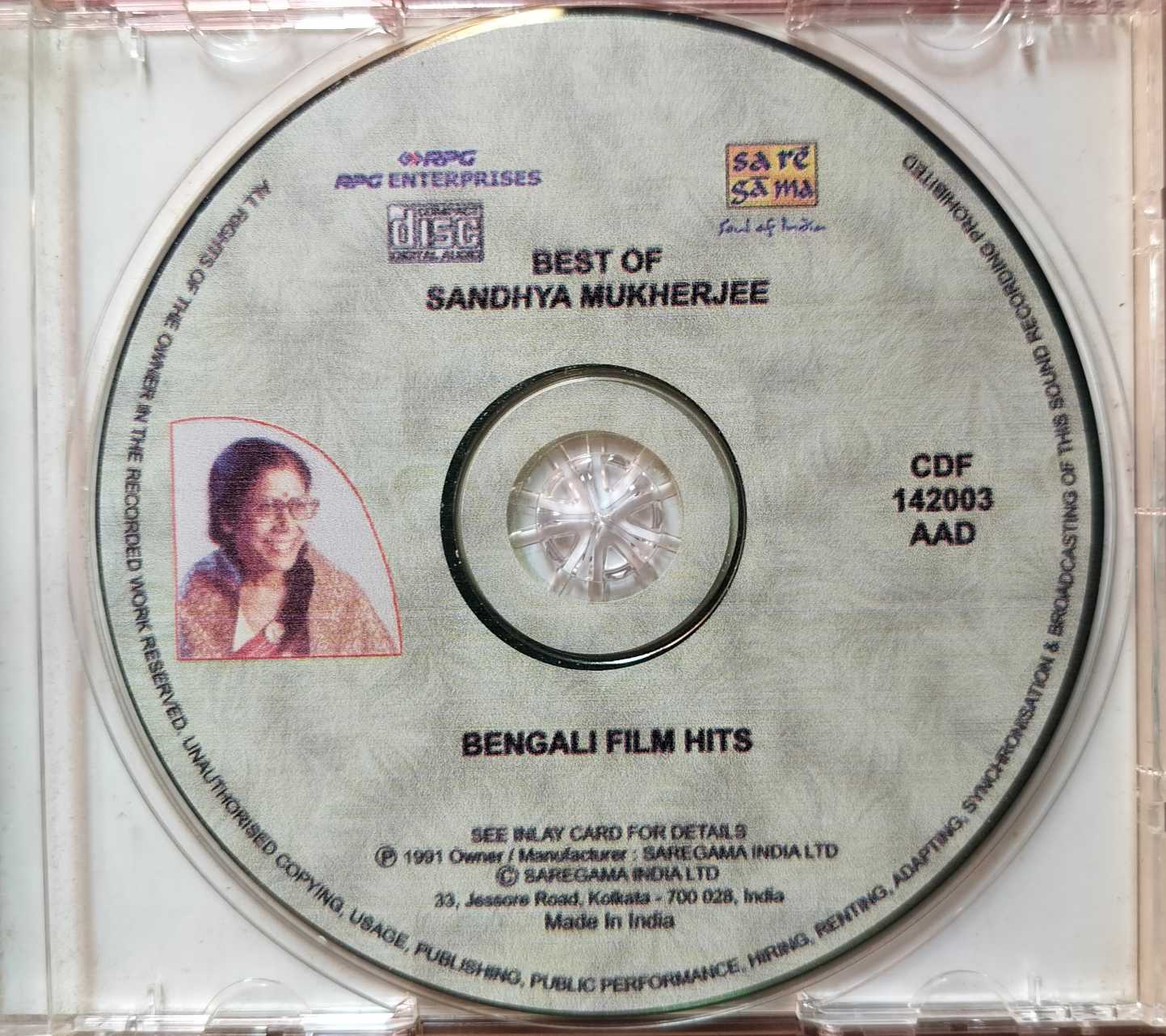 BEST OF SANDHYA MUKHERJEE - Hindi Film Collection Audio Cd - Image 2