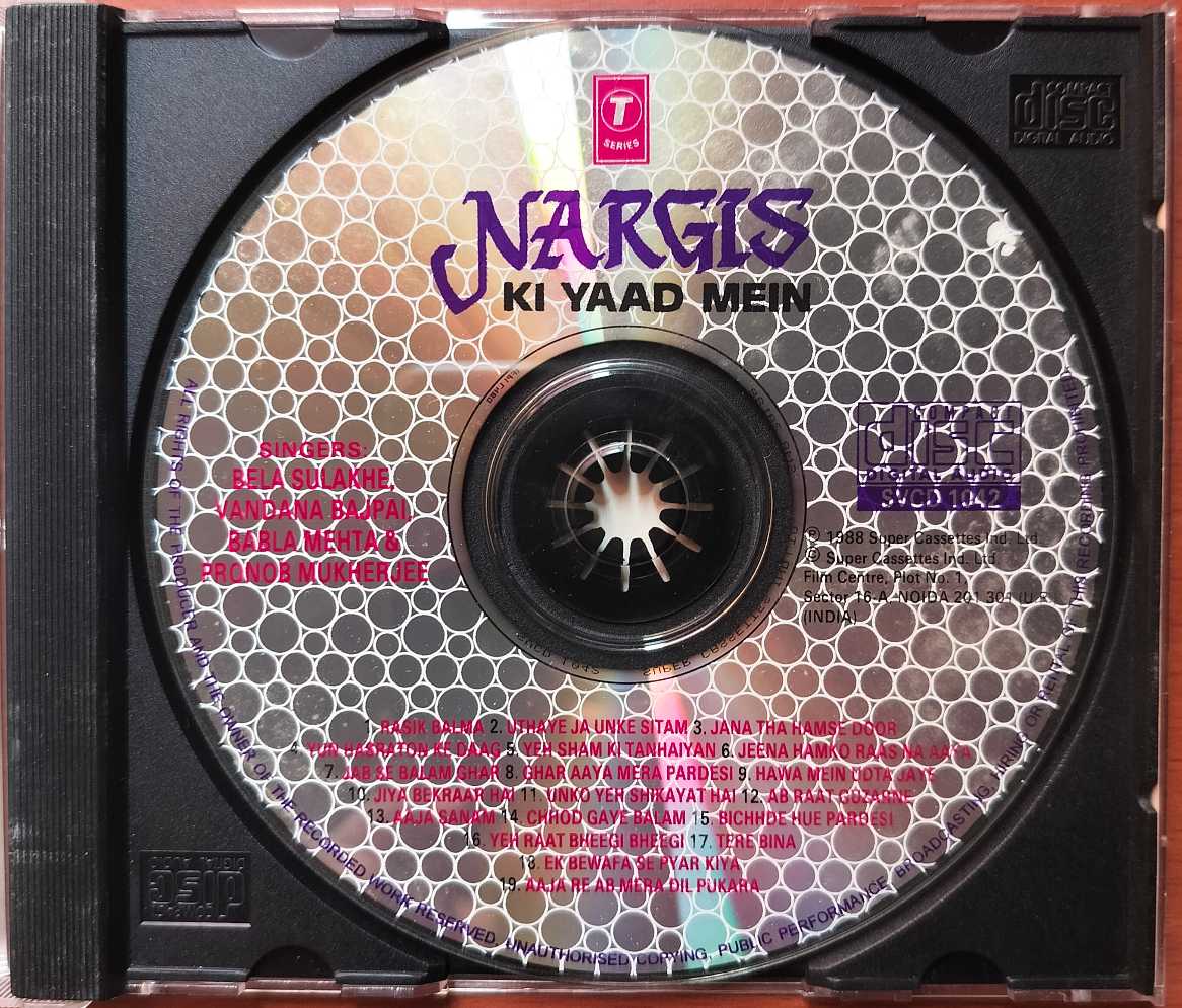 NARGIS KI YAAD MEIN - Hindi Collection Audio Cd - Image 2
