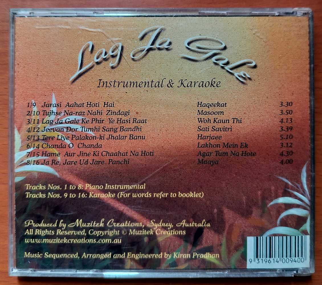 LAG JA GALE INSTRUMENTAL KAROKE - Lata Hindi Film Instrumental Audio Cd - Image 3