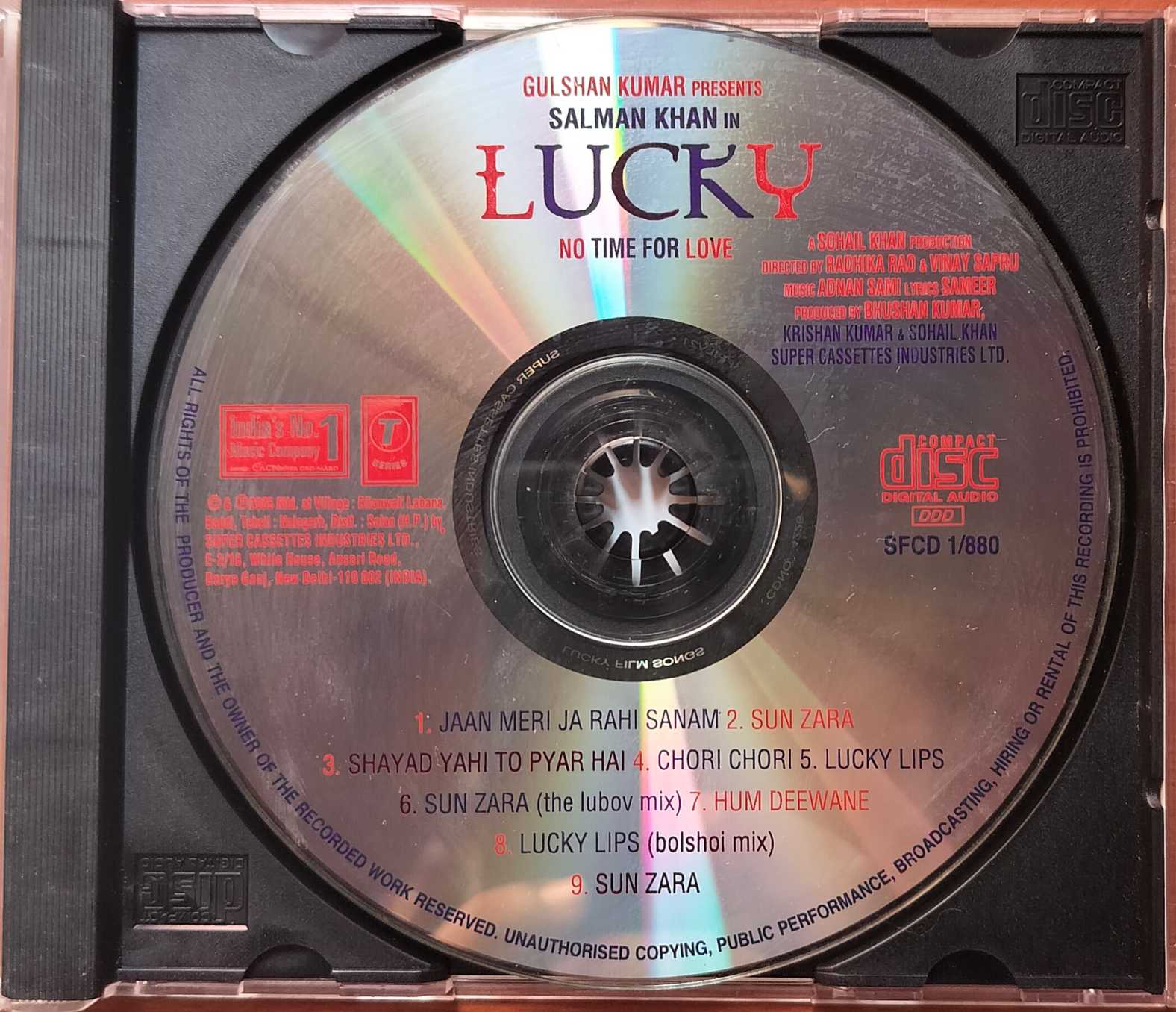 LUCKY - Adnan Sami Hindi Film Audio Cd - Image 2