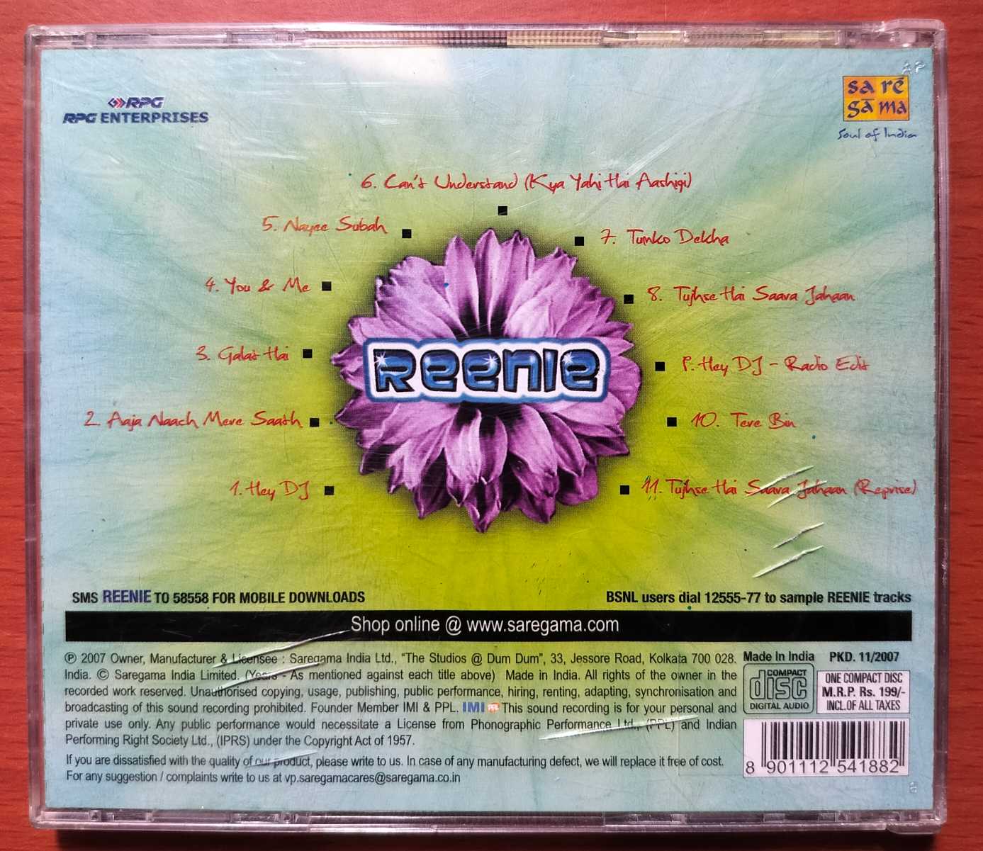 REENIE - Reenie Mansata Hindi Collection Audio Cd - Image 2