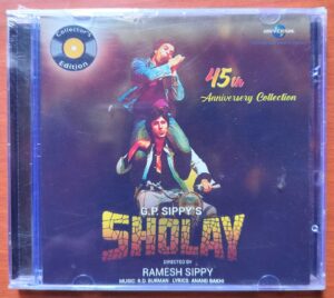 SHOLAY 45TH ANNIVERSARY COLLECTION - R.D. Burman Hindi Film Audio Cd (FACTORY SEALED PACK) (COLLECTORS EDITION)