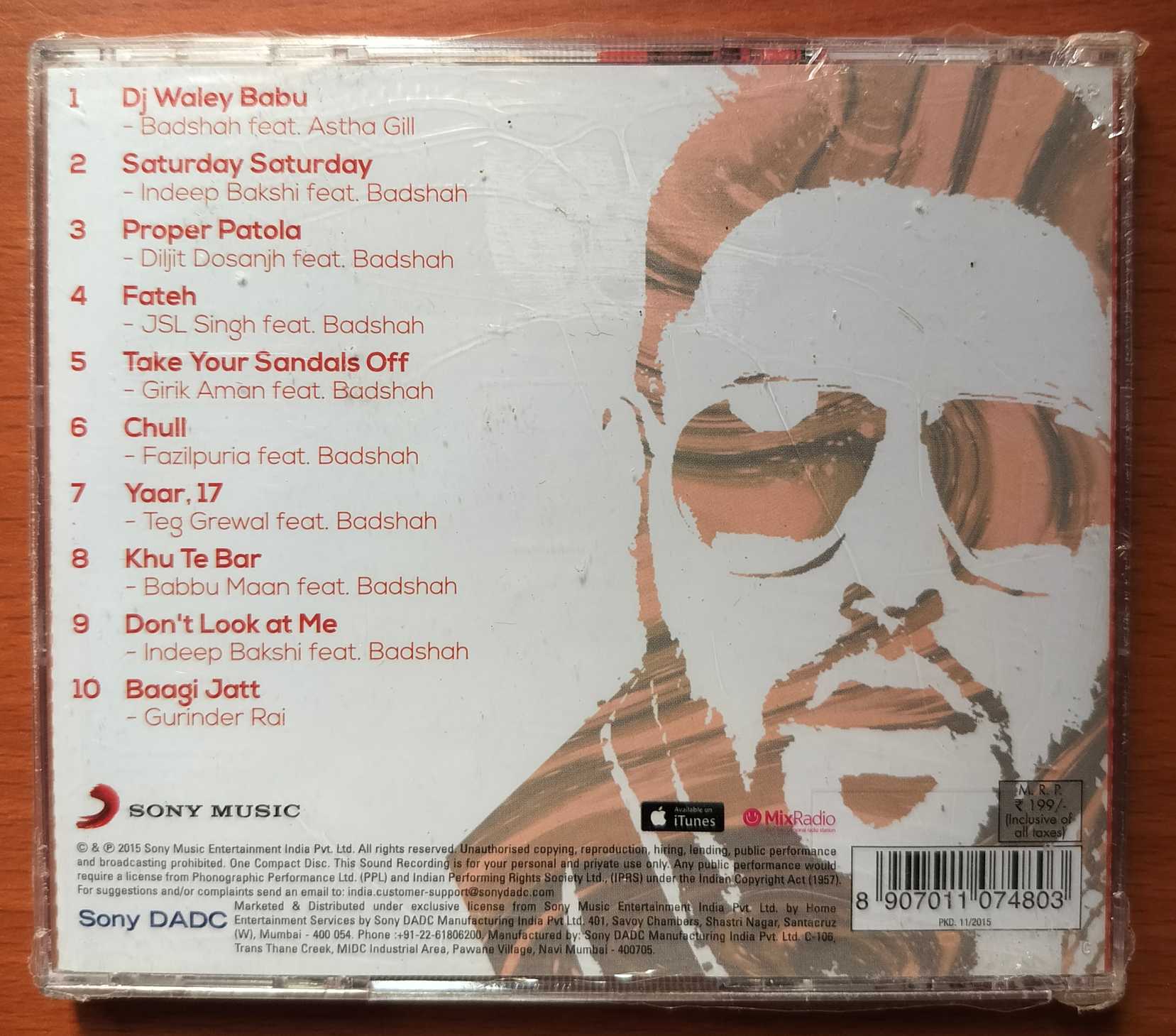 MY FAVOURITES BADSHAH - Hindi Film Collection Audio Cd (FACTORY SEALED PACK) - Image 2