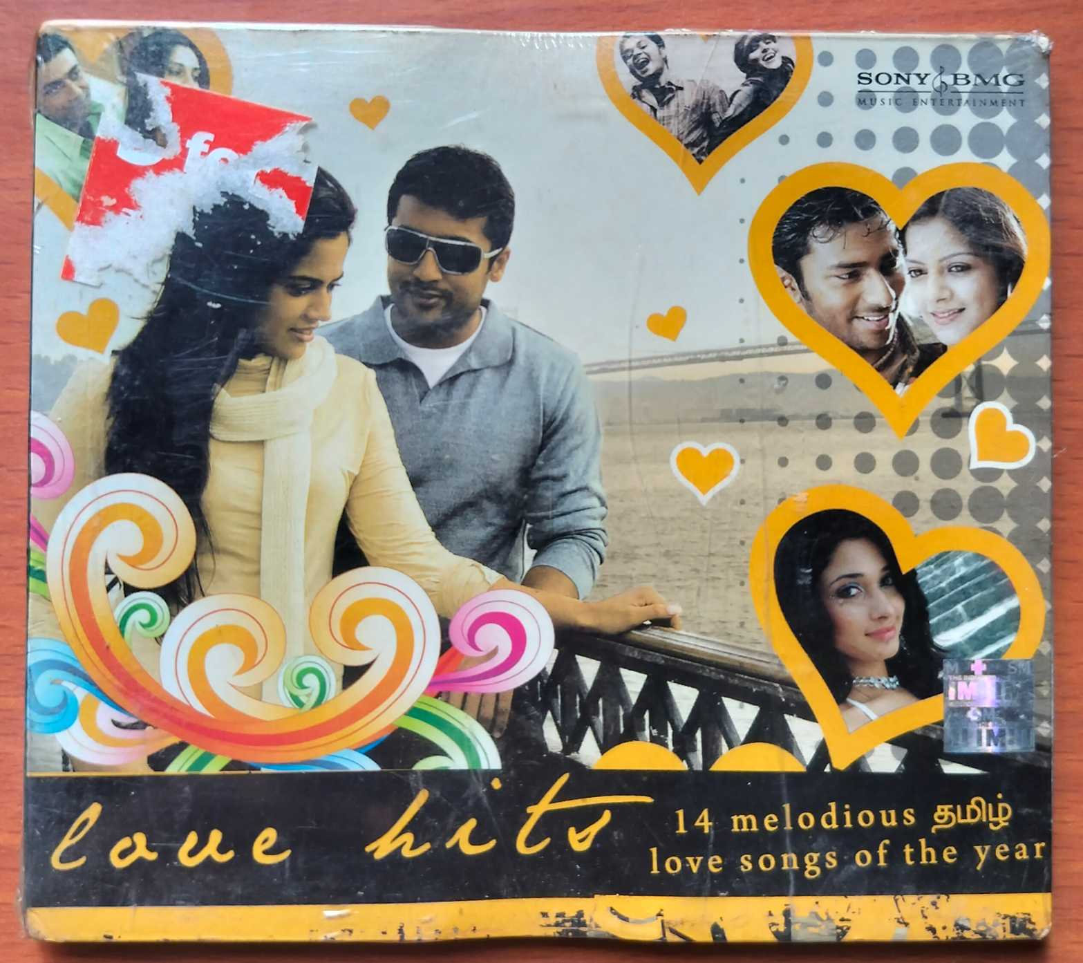 LOVE HITS 14 MELODIES TAMIL LOVE SONGS OF THE YEAR - Tamil Film Collection Audio Cd (FACTORY SEALED PACK)