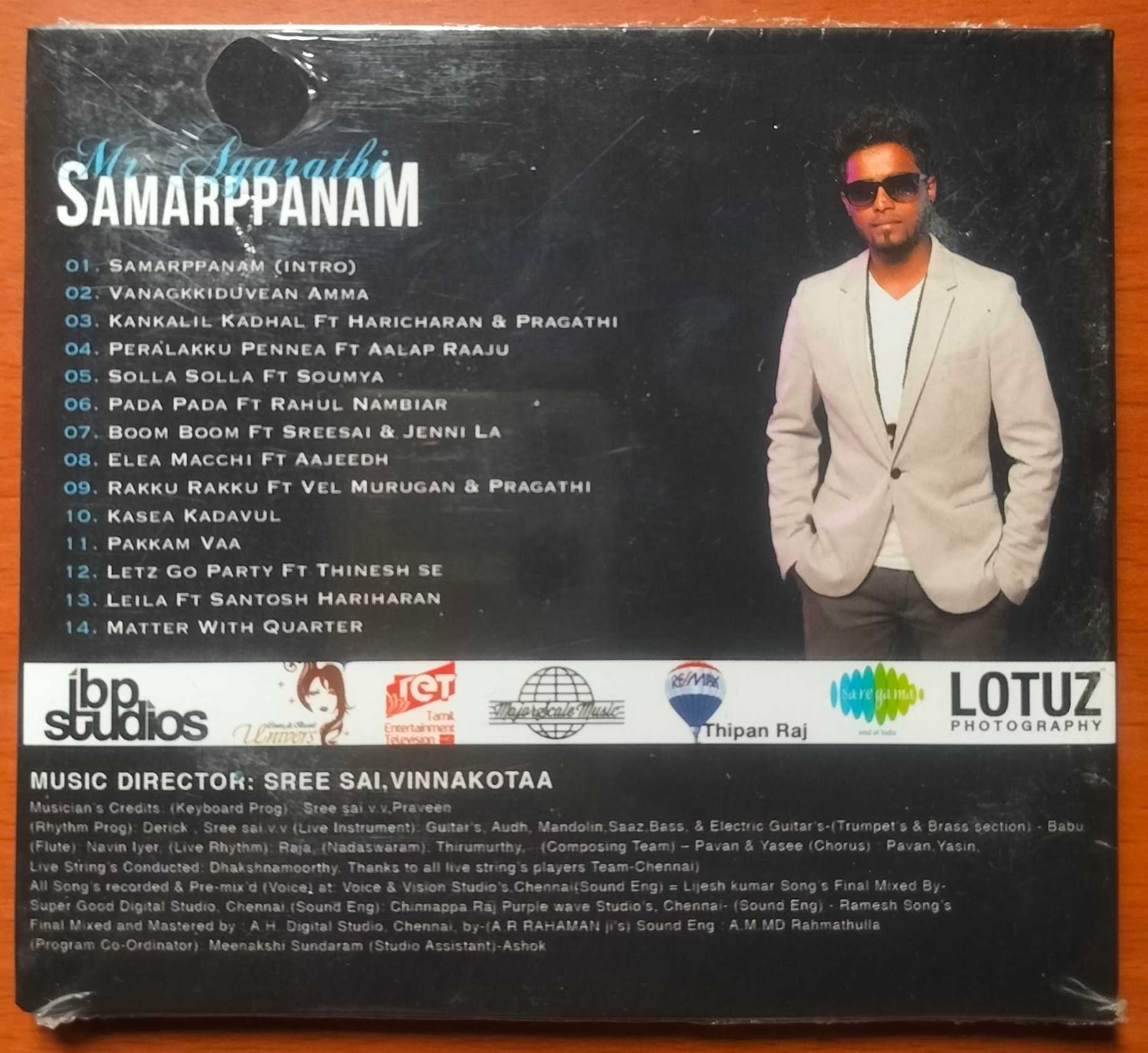SAMARPPANAM - Ram Agarathi Tamil Music Album Audio Cd (FACTORY SEALED PACK) - Image 2